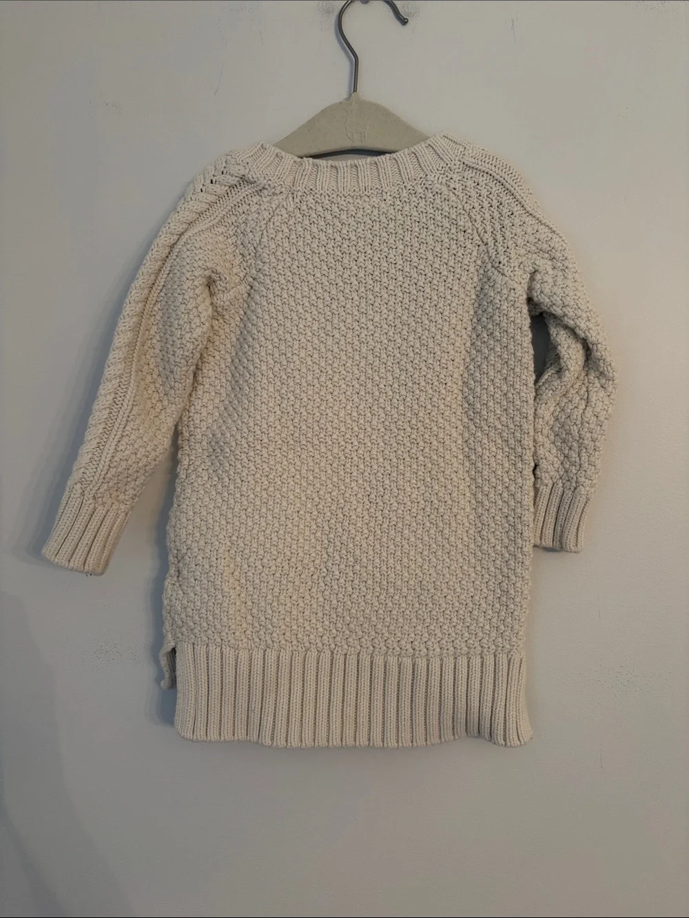 GAP BabyGap Cream Toddler Cable Knit Sweater Dress Size 2T